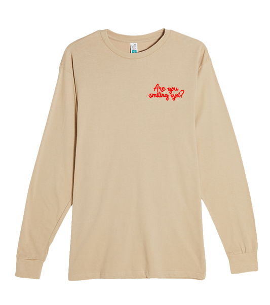 Are You Smiling Embroidered Long Sleeve